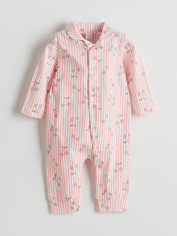 ?i?ekli K?z Bebek Penye Tulum