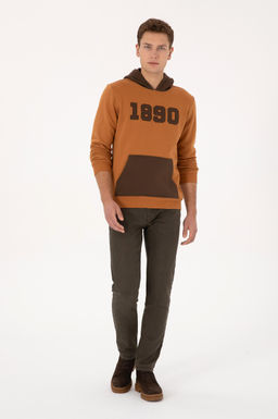 Erkek Regular Fit Kap__onlu _ardonlu A__k Haki Sweatshirt - U.s. polo assn фото 4