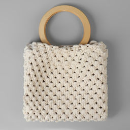 Ручки для сумки деревянные, d=10.2 / 13.2 см, 2 шт., бежевые