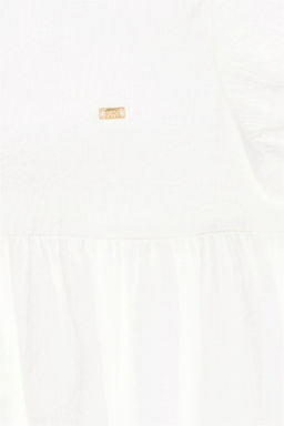 U. S. Polo Assn Белое тканое платье с короткими рукавами для девочки - U.s. polo assn фото 8