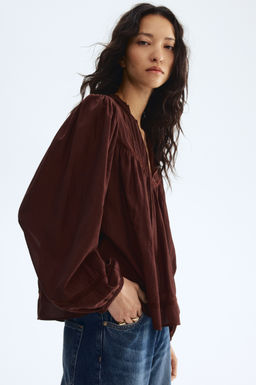 Blusa en mezcla de viscosa con inserci?n de encaje - H&m фото 3
