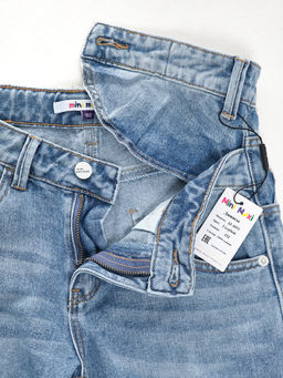 Джинсы голубые для девочки 33-1051 голубой - Mini maxi фото 6