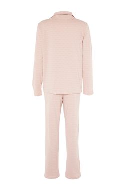 Pudra %100 Pamuklu Bask?l? Orme Pijama Tak?m? THMAW20PT0265