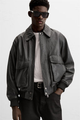 LEATHER JACKET - Zara фото 5