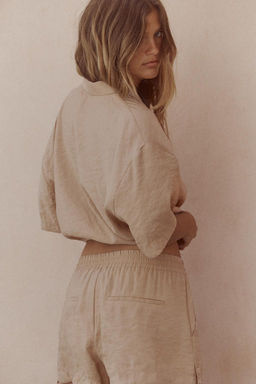 SHORT SLEEVE FLOWING SHIRT - Zara фото 13