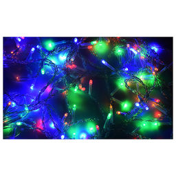 Электрогирлянда-занавес, светодиодная 3м*1м, 120 ламп, цвет: цветной