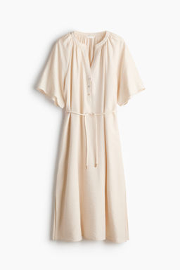 Vestido t?nica con tiras de anudar