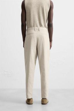LINEN BLEND TROUSERS - Zara фото 4