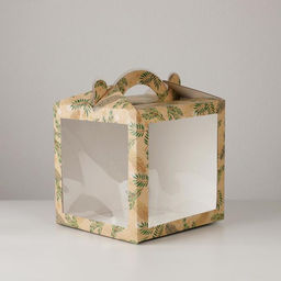 Цена за 5 шт. Коробка кондитерская новогодняя с окном, сундук, «Сказка» 20×20×20 см