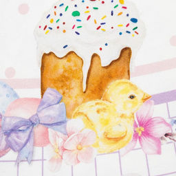 Скатерть Этель Spring easter d=149 см +/-3см, 100% хл, саржа 190 гр/м2  фото 9