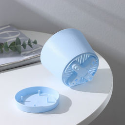 Цена за 3 шт. Горшок для цветов с прикорневым поливом «Альянс», 0.4 л, d=10 см, h=8.5 см, пластиковый, голубой