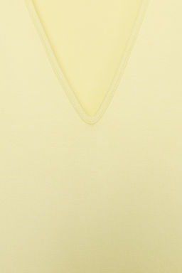 VESTIDO CORTO ESCOTE PICO / Amarillo - Zara фото 6