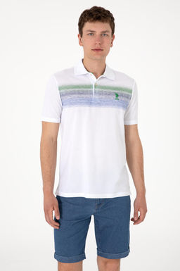 Erkek Regular Fit Polo Yaka Mavi Ti__rt Sepette S_rpriz _ndirim