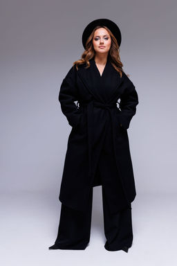 Пальто AURA 7031-164 чёрный  фото 4