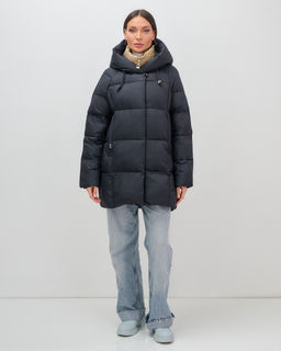 Куртка двубортная женская зимняя с капюшоном черного цвета 7736Ch Бренд: Visdeer  фото 16