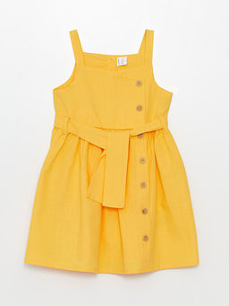 Kruvaze Yaka Ask?l? K?z Bebek Elbise