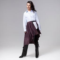 Юбка-килт с необработанными краями, Игра теней - Charutti фото 2