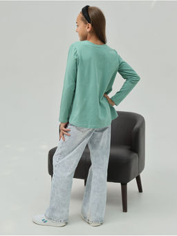 Лонгслив детский "Школьный" малахит