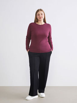 Standart Fit Geni? Pa?a Kad?n Pantolon