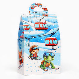 Цена за 5 шт. Подарочная новогодняя коробка Номер Первый, упаковка, 17.2?9.5?27.5 см