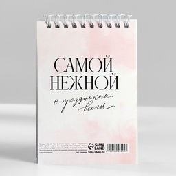 Цена за 10 шт. Блокнот А6, 40 л. В клетку. Обложка картон «С 8 Марта»