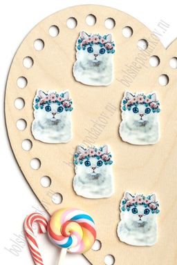 Кабошон-вырубка "Кошечка" 2,6*3,2 см (10 шт) SF-5915, №2