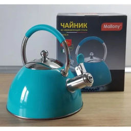 Чайник MUSICA, объем 2 л, из нерж. стали со свистком, окрашенный. комбин ручка арт.007189 - Mallony фото 4