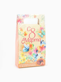Конфеты шоколадные С 8 марта, вкус: карамель, 120 г.