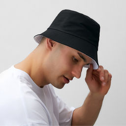 Панама двусторонняя унисекс MINAKU, цвет белый, чёрный, размер 56-58