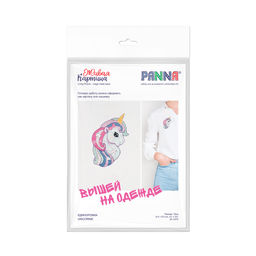 Набор для вышивания PANNA Живая картина JK-2370 Единорожка 6.5 х 9.5 см