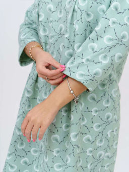 Ночная сорочка женская, цвет зеленый белый