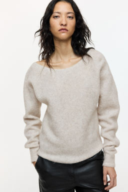 Jersey de un hombro en mezcla de alpaca - H&m фото 3