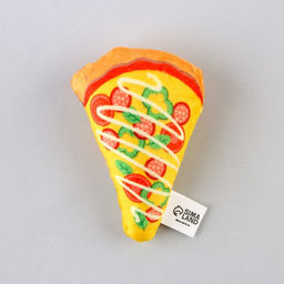 Игрушка для кошек с мятой Пицца из текстиля, 8,7х6,9 см - Пушистое счастье фото 2