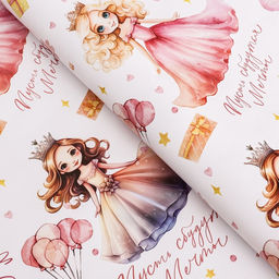 Бумага упаковочная, глянцевая «Счастья и радости» 70×100 см,1 лист