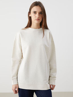 Bisiklet Yaka Oversize Kad?n Sweatshirt