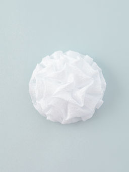 Цена за 6 шт. Бант для волос на резинке «Школьница», волнушка классика, d=11 см, белый