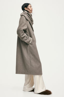 Abrigo con cuello tipo bufanda - H&m фото 8