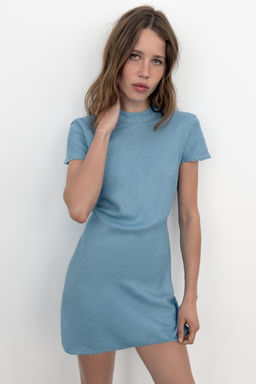 VESTIDO MINI ESPALDA DESCUBIERTA / Azul claro - Zara фото 2