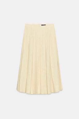 FALDA PLIEGUES ZW COLLECTION / Mantequilla