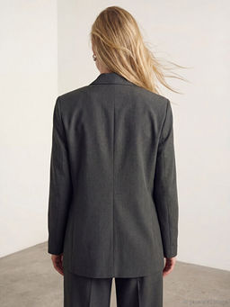 Dik Yaka Kad?n Blazer Ceket