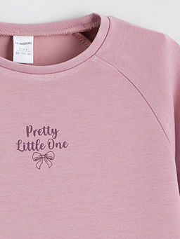 Bask?l? Soft Touch K?z ?ocuk Sweatshirt