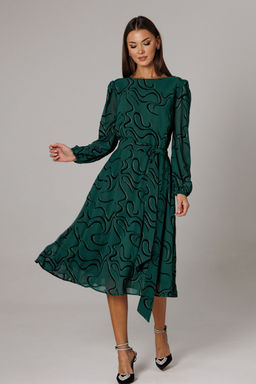 Платье Lars Style 1159 зеленый, черный