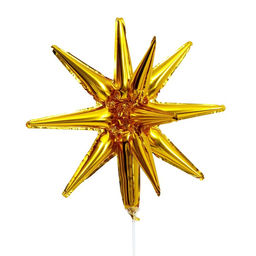 Воздушный шар фольгированный 21" «Объёмная звёзда», золотой