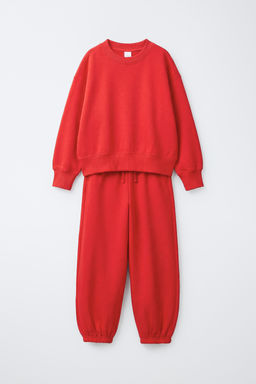 CONJUNTO SUDADERA Y PANTAL?N JOGGER / Rojo