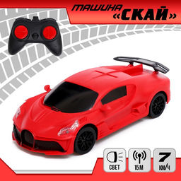 Машина «Скай», радиоуправляемая, работает от батареек, цвет красный