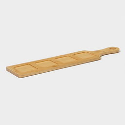 Соусники BellaTenero Сердце, 125 мл, на бамбуковой подставке, набор 3 шт., керамика, белые