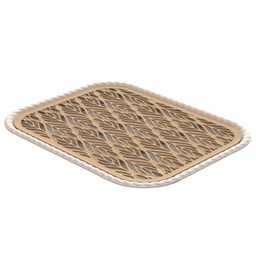 Поднос Колос 45,5х36х2,3см, с вкладышем-сушилкой, прямоугольный (Россия)