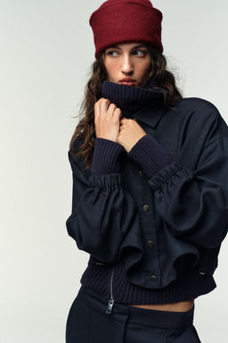 SHORT BALLOON BOMBER JACKET - Zara фото 4