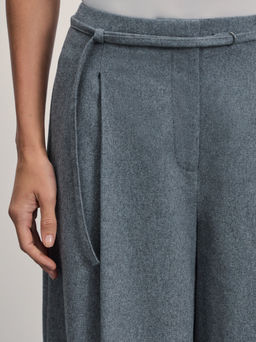 Широкие брюки с защипами с шерстью в составе / Zarina  фото 5