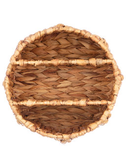 Корзина плетеная 25*25*19 см, с 3-мя секциями, водный гиацинт